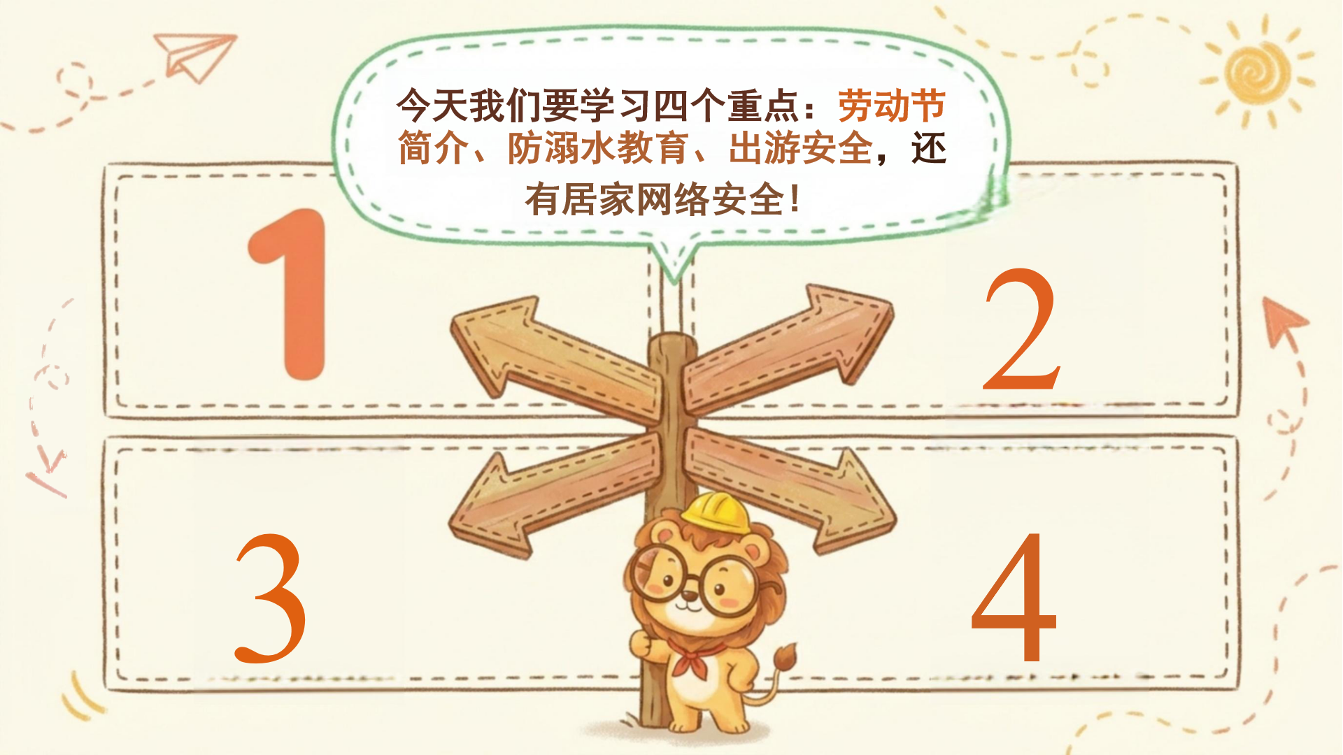 五一安全教育主题班会PPT模板 安全第一 课件素材预览图3