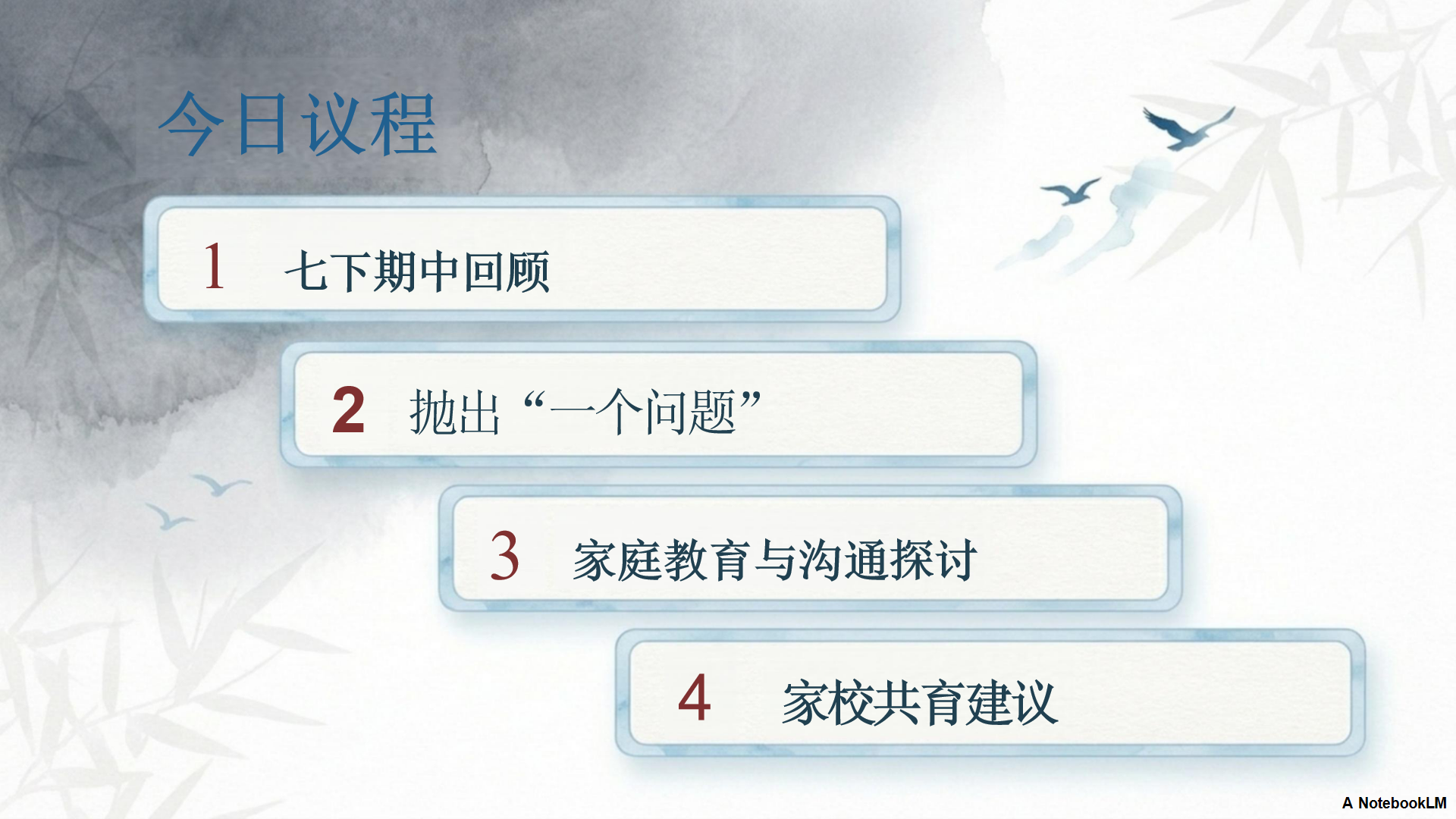 七年级期中家校沟通家长会PPT模板 交流环节 家长会PPT课件素材预览图3