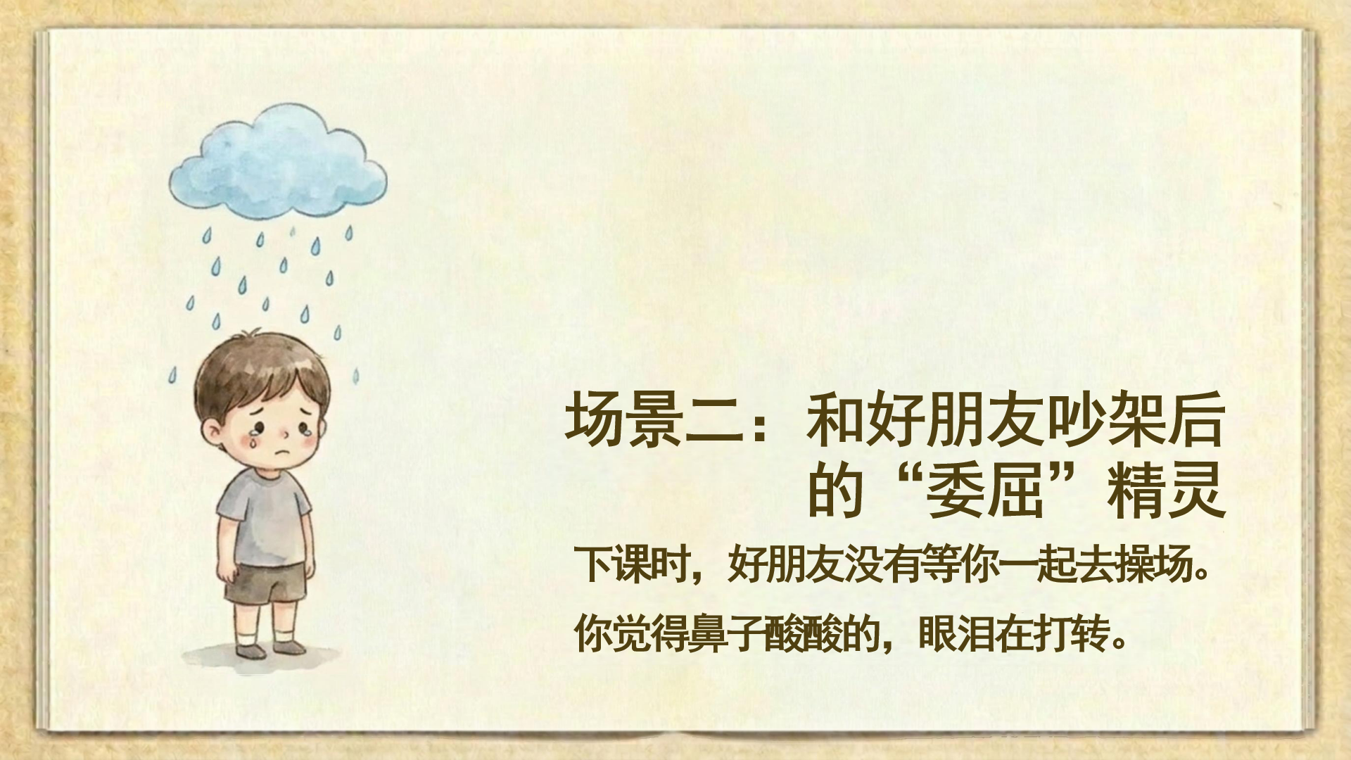 主题班会PPT模板 问老师或家长 主题班会PPT课件素材预览图8