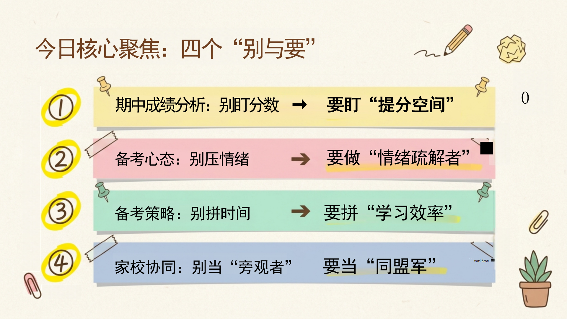 九年级期中家长会PPT模板 九年级孩子的隐性压力 家长会PPT课件素材预览图7